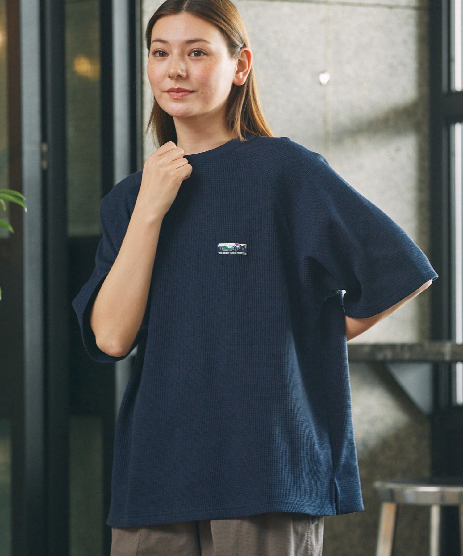 THE CRAFT CREW PRODUCTS / 機能抗菌 UV防護 重磅 華夫格 短袖T恤