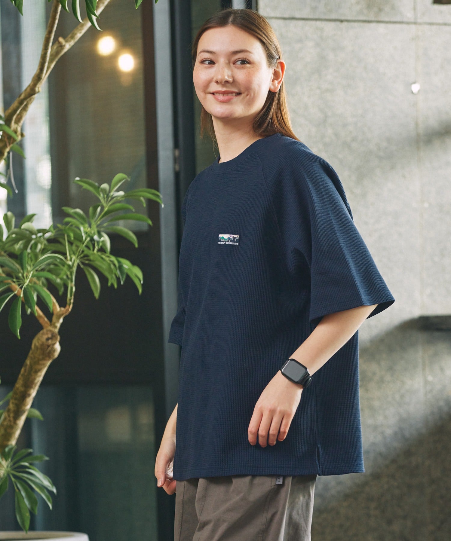THE CRAFT CREW PRODUCTS / 機能抗菌 UV防護 重磅 華夫格 短袖T恤