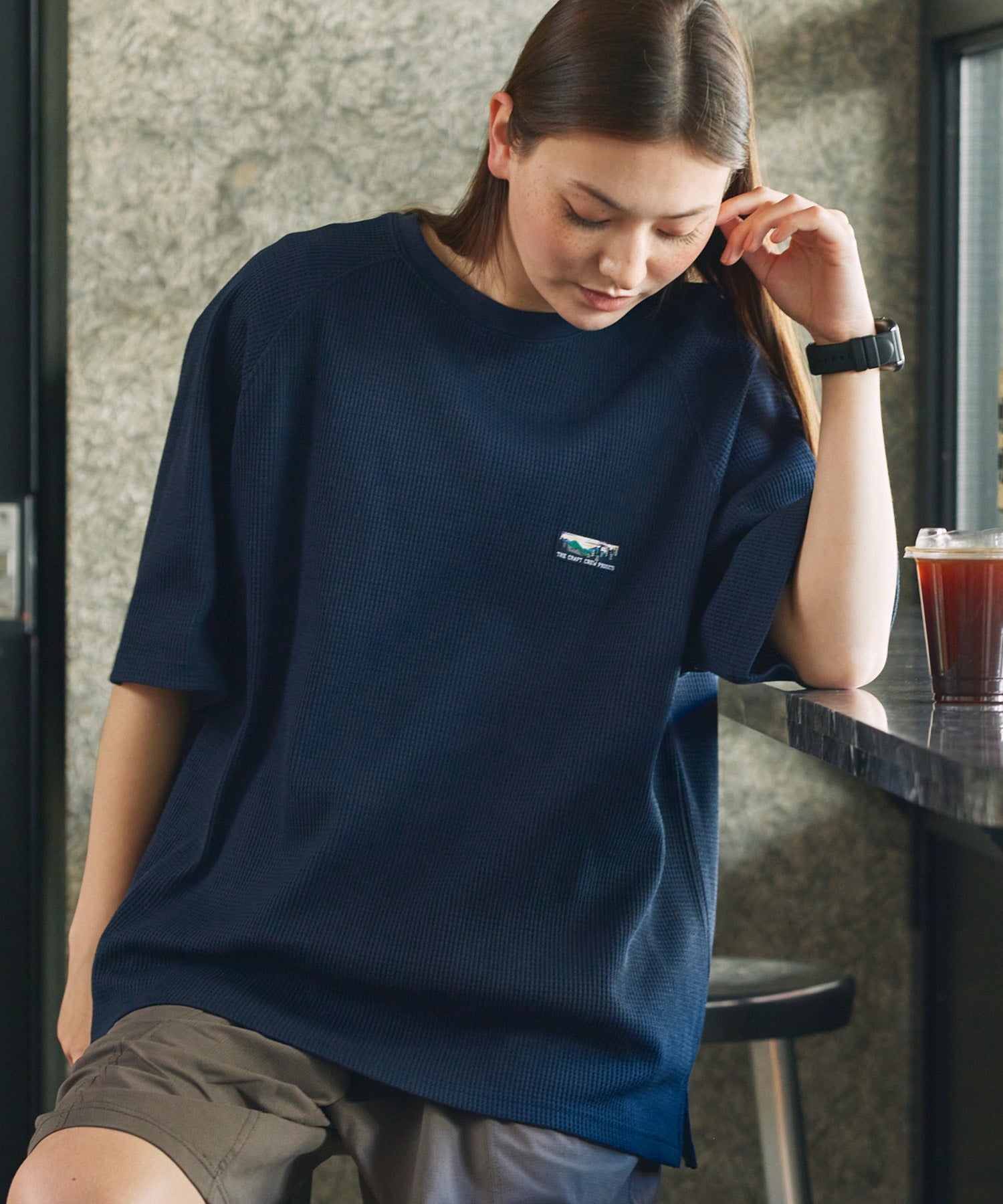 THE CRAFT CREW PRODUCTS / 機能抗菌 UV防護 重磅 華夫格 短袖T恤
