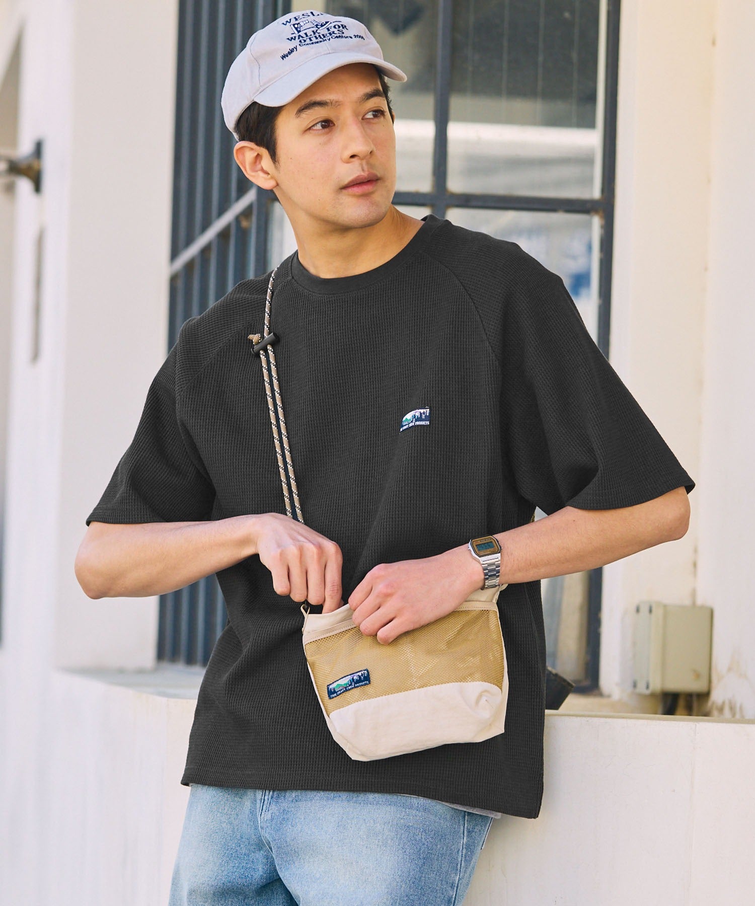THE CRAFT CREW PRODUCTS / 機能抗菌 UV防護 重磅 華夫格 短袖T恤