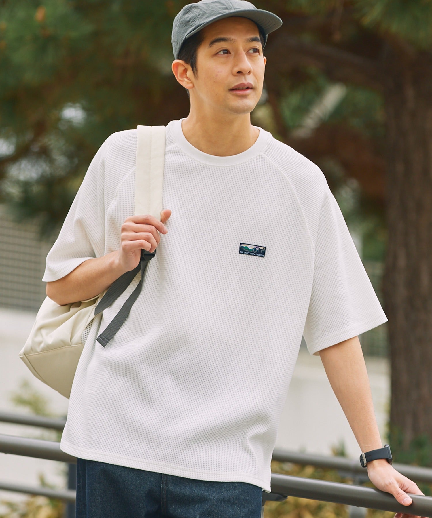 THE CRAFT CREW PRODUCTS / 機能抗菌 UV防護 重磅 華夫格 短袖T恤