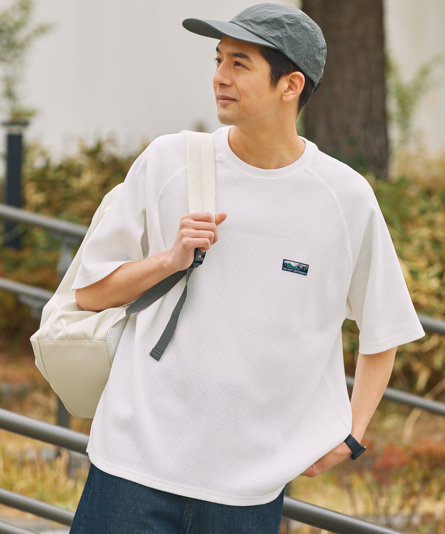 THE CRAFT CREW PRODUCTS / 機能抗菌 UV防護 重磅 華夫格 短袖T恤