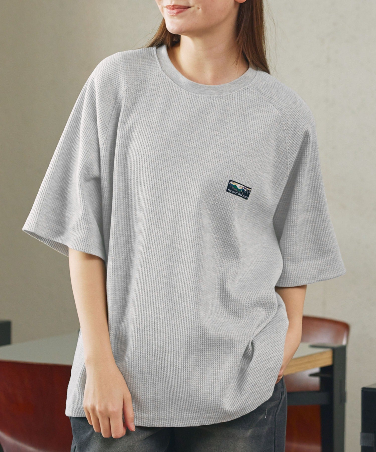 THE CRAFT CREW PRODUCTS / 機能抗菌 UV防護 重磅 華夫格 短袖T恤
