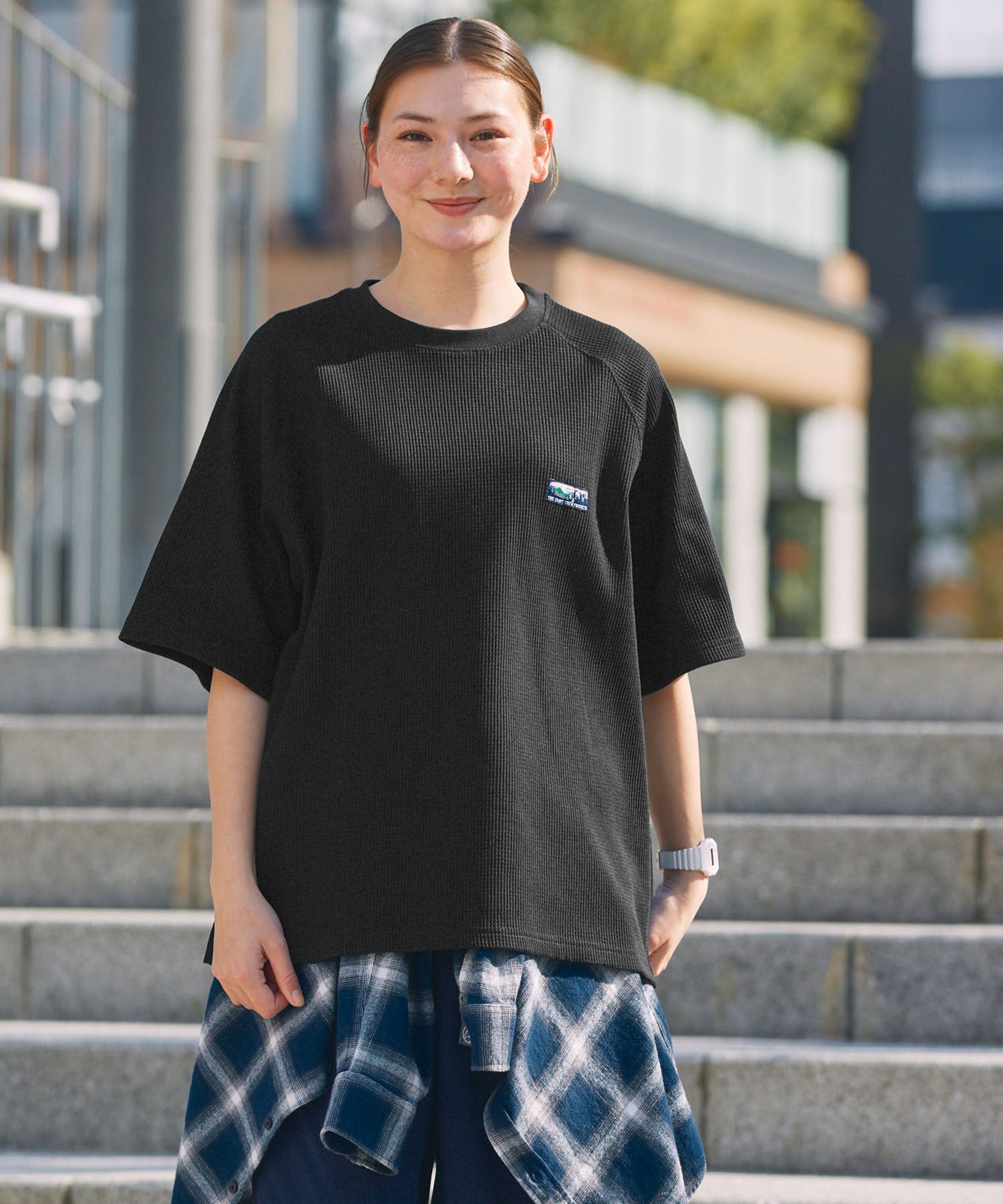 THE CRAFT CREW PRODUCTS / 機能抗菌 UV防護 重磅 華夫格 短袖T恤