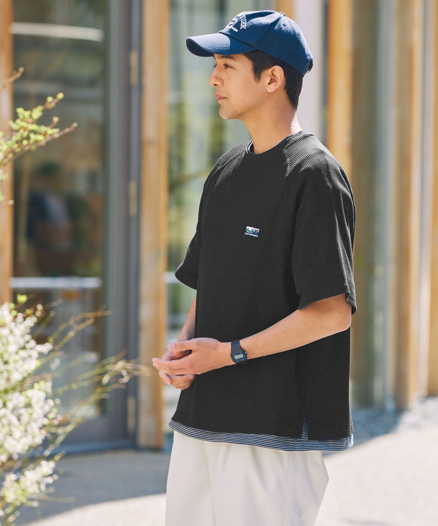 THE CRAFT CREW PRODUCTS / 機能抗菌 UV防護 重磅 華夫格 短袖T恤