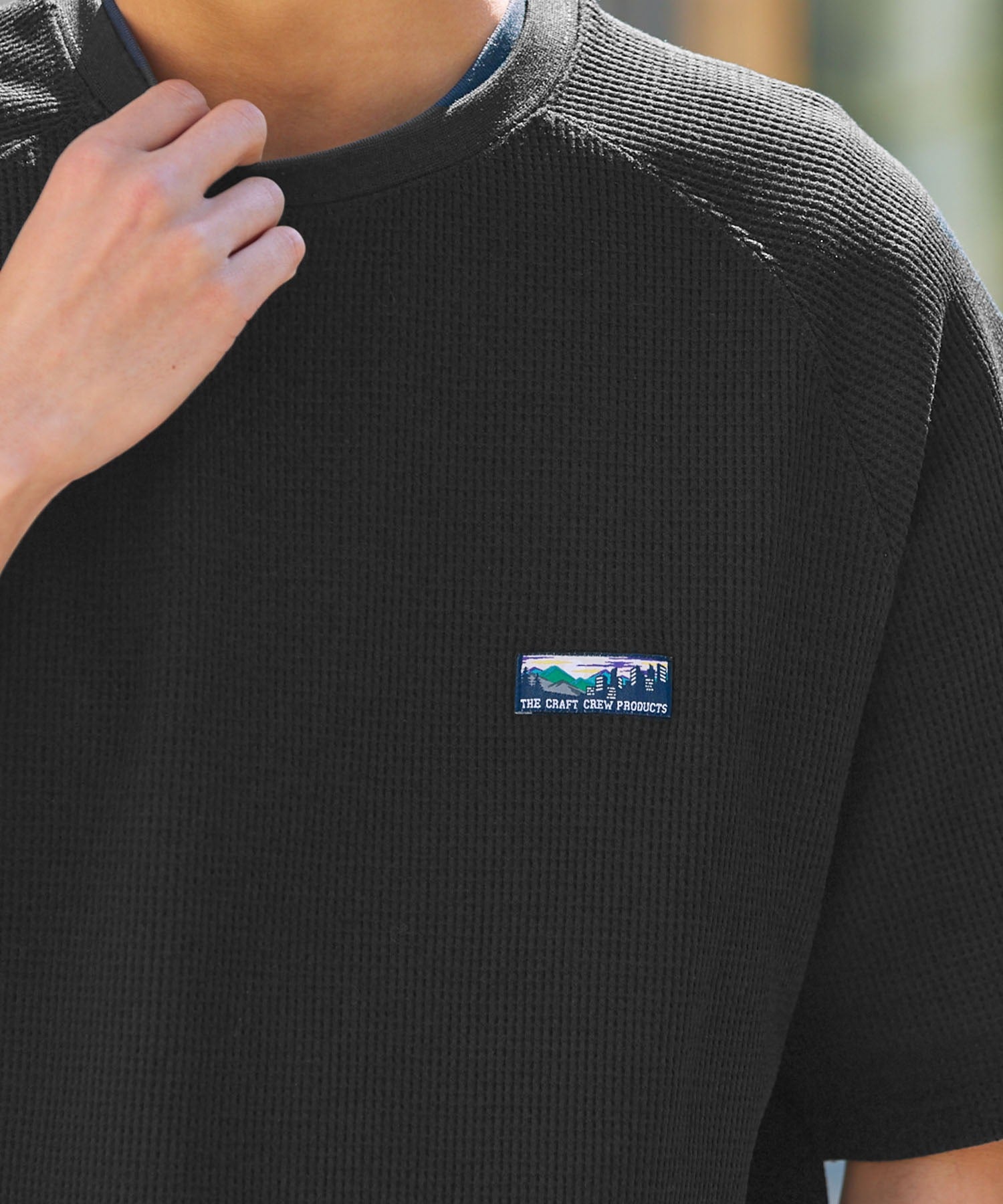 THE CRAFT CREW PRODUCTS / 機能抗菌 UV防護 重磅 華夫格 短袖T恤