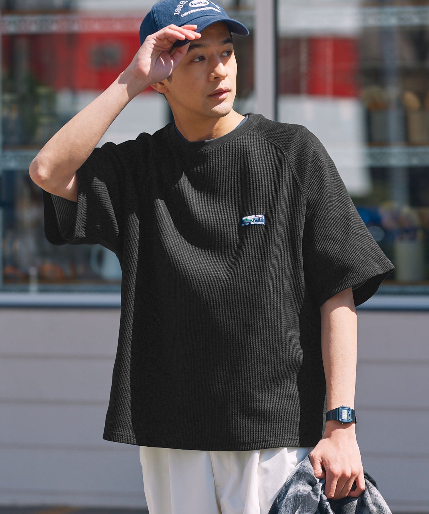 THE CRAFT CREW PRODUCTS / 機能抗菌 UV防護 重磅 華夫格 短袖T恤