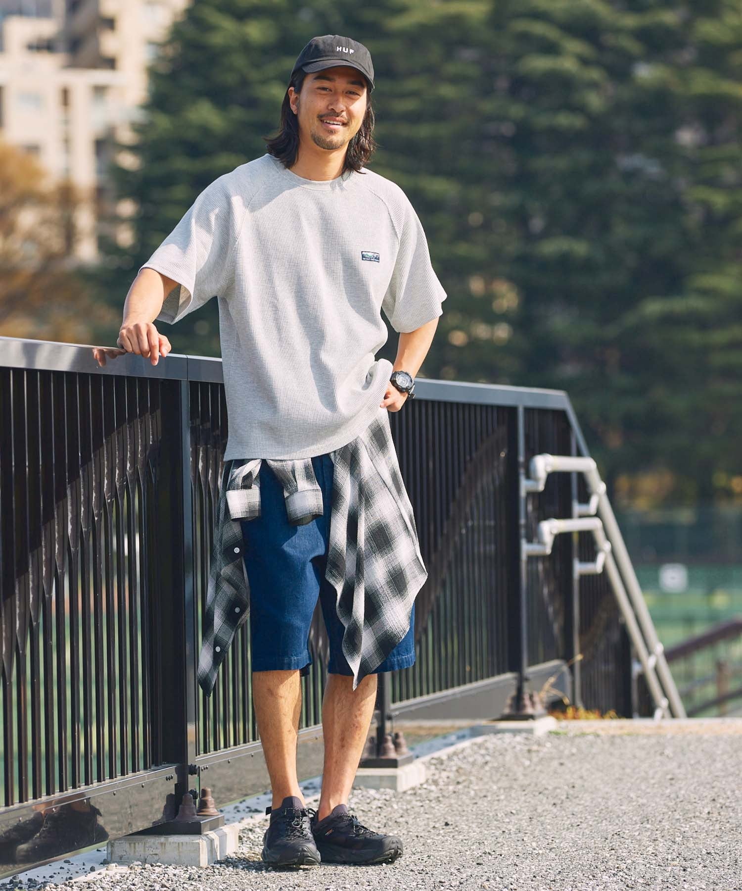 THE CRAFT CREW PRODUCTS / 機能抗菌 UV防護 重磅 華夫格 短袖T恤