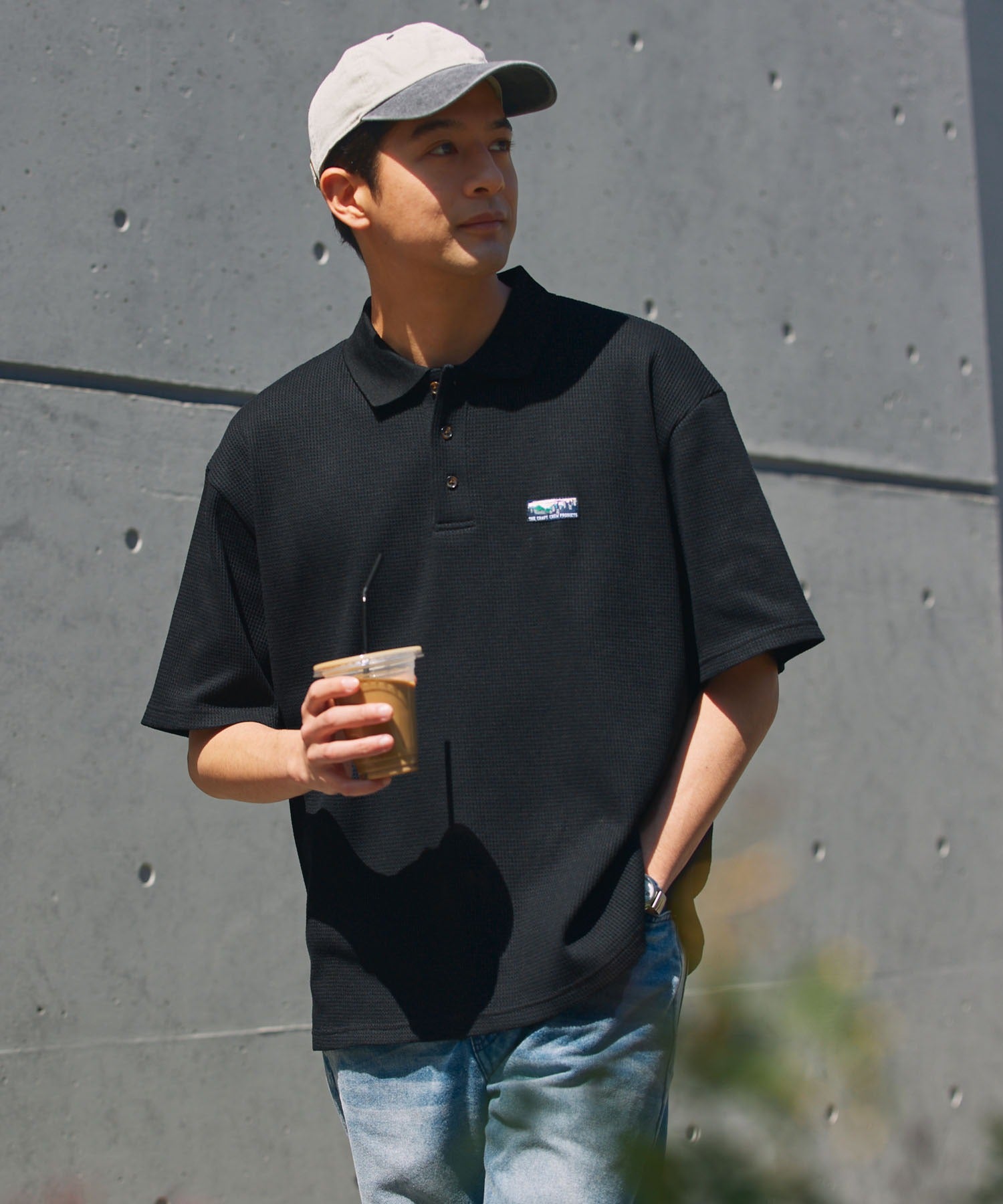 THE CRAFT CREW PRODUCTS / 機能抗菌 UV防護 重磅華夫格短袖Polo衫