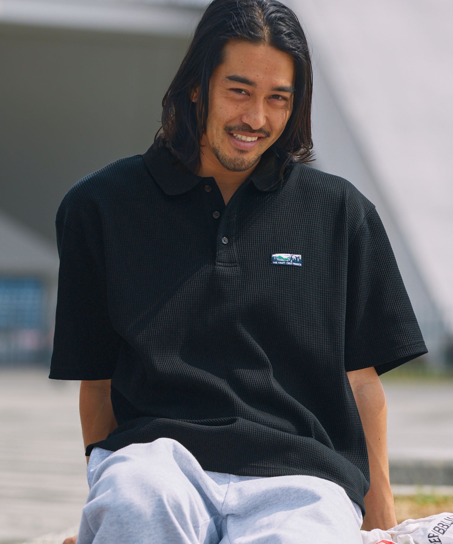 THE CRAFT CREW PRODUCTS / 機能抗菌 UV防護 重磅華夫格短袖Polo衫