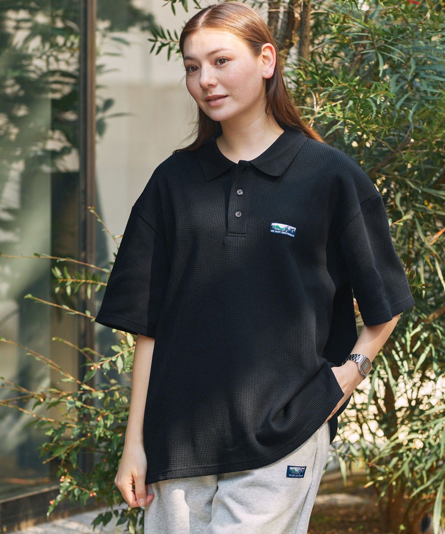 THE CRAFT CREW PRODUCTS / 機能抗菌 UV防護 重磅華夫格短袖Polo衫