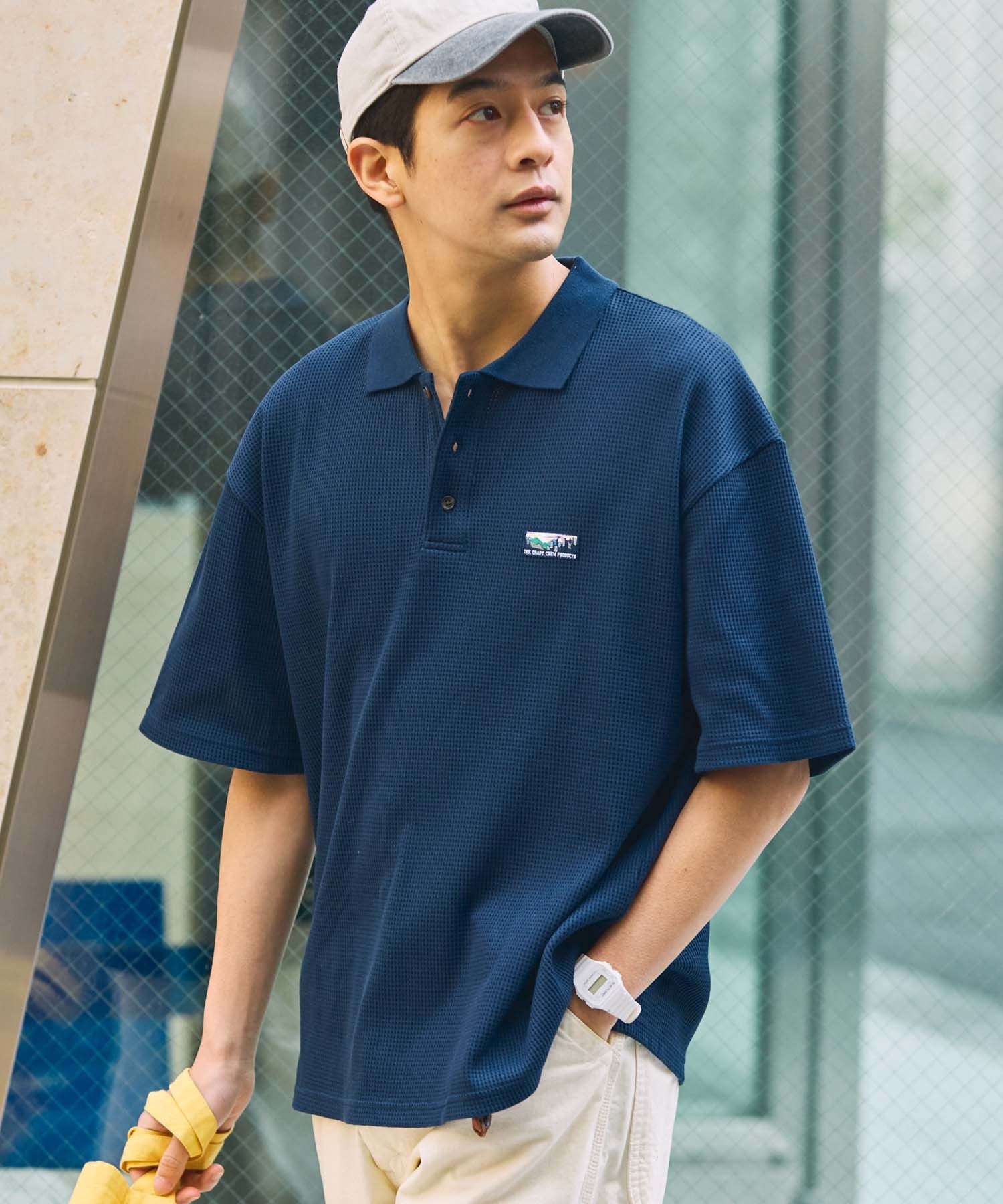 THE CRAFT CREW PRODUCTS / 機能抗菌 UV防護 重磅華夫格短袖Polo衫
