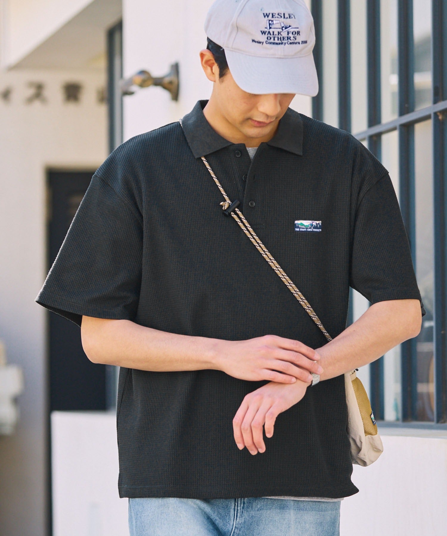 THE CRAFT CREW PRODUCTS / 機能抗菌 UV防護 重磅華夫格短袖Polo衫