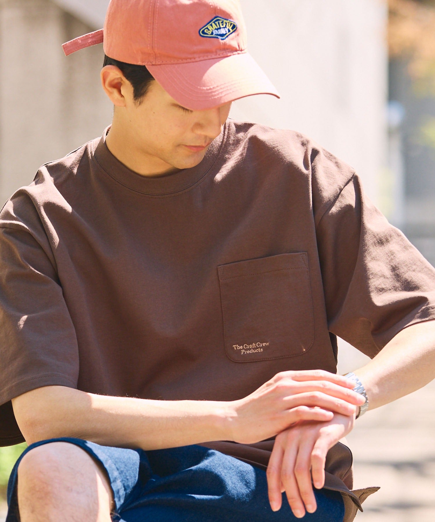 THE CRAFT CREW PRODUCTS / 抗UV防汗漬 口袋短袖T恤
