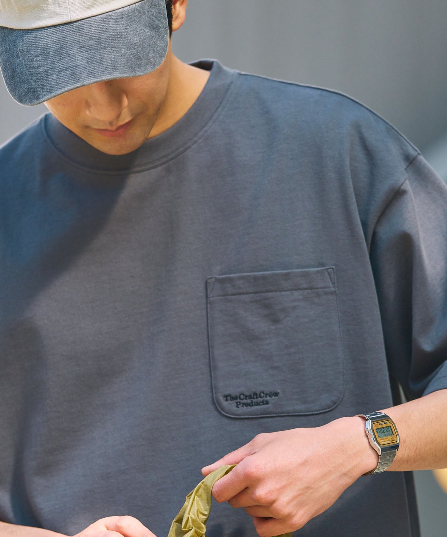 THE CRAFT CREW PRODUCTS / 抗UV防汗漬 口袋短袖T恤