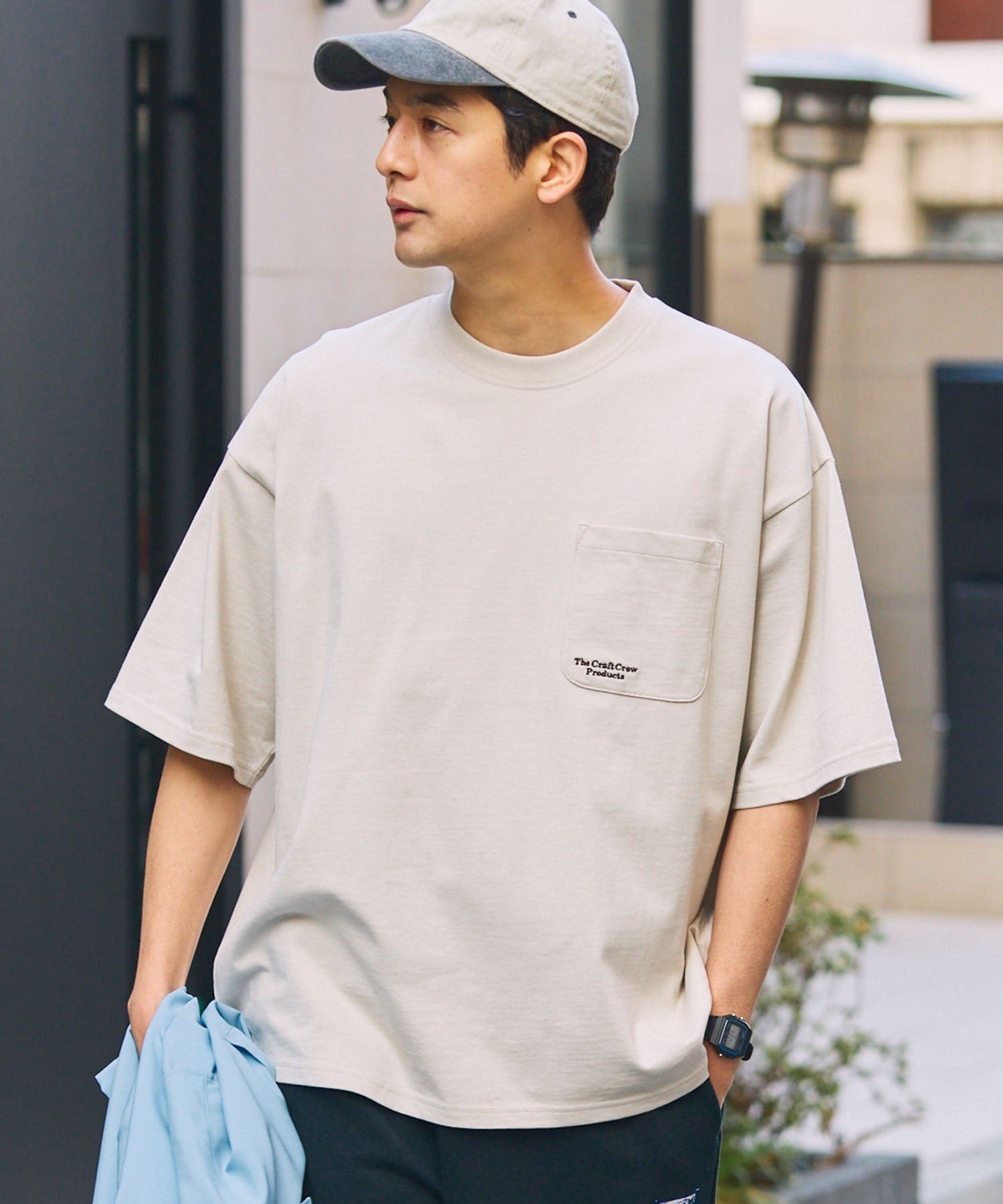 THE CRAFT CREW PRODUCTS / 抗UV防汗漬 口袋短袖T恤