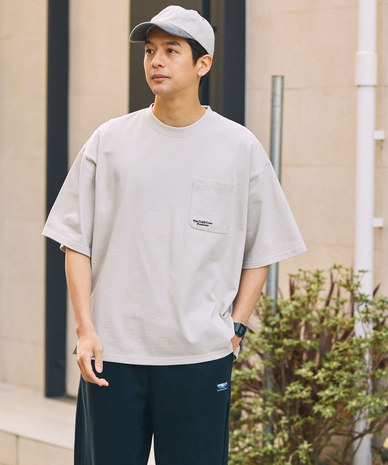 THE CRAFT CREW PRODUCTS / 抗UV防汗漬 口袋短袖T恤