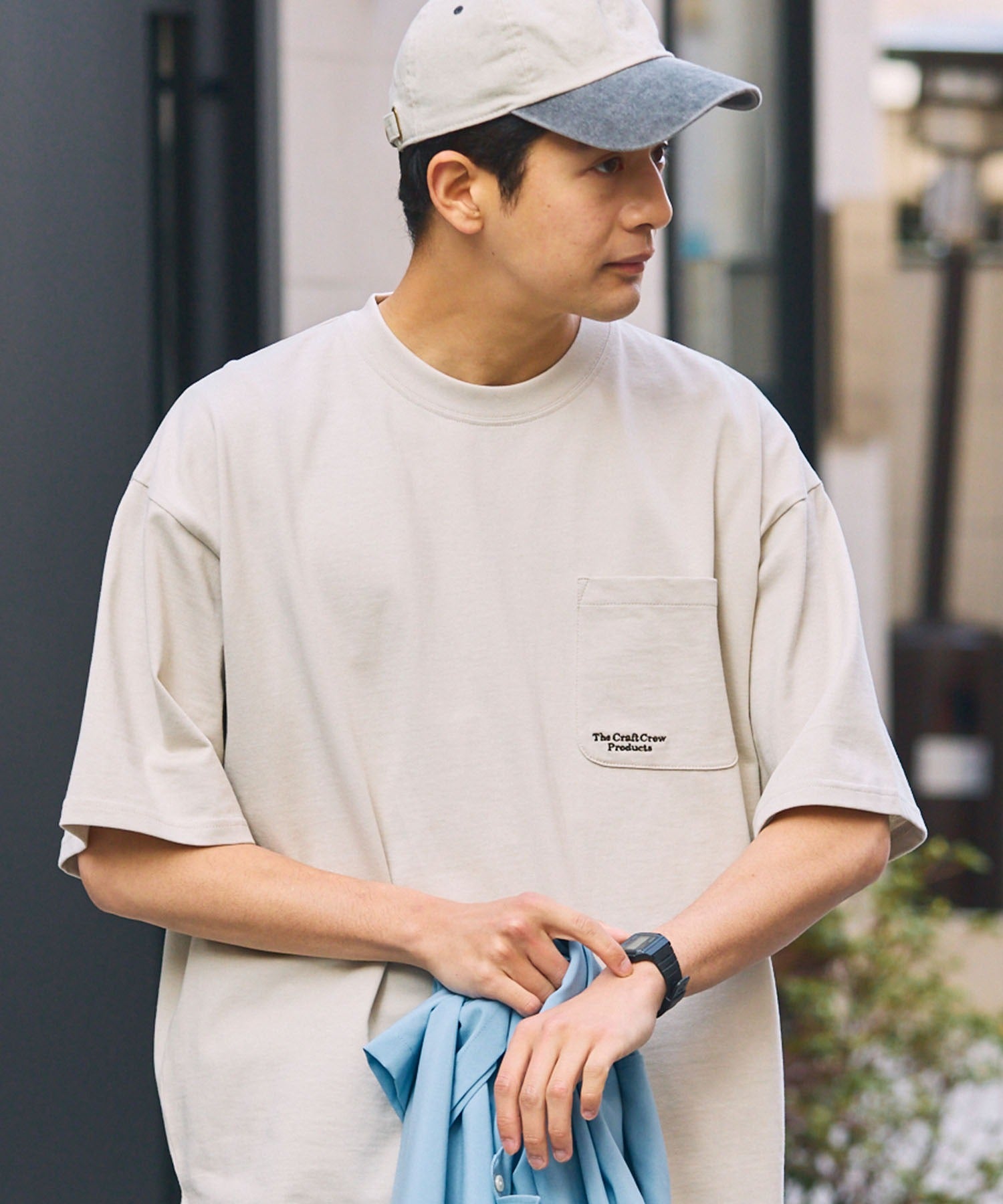 THE CRAFT CREW PRODUCTS / 抗UV防汗漬 口袋短袖T恤