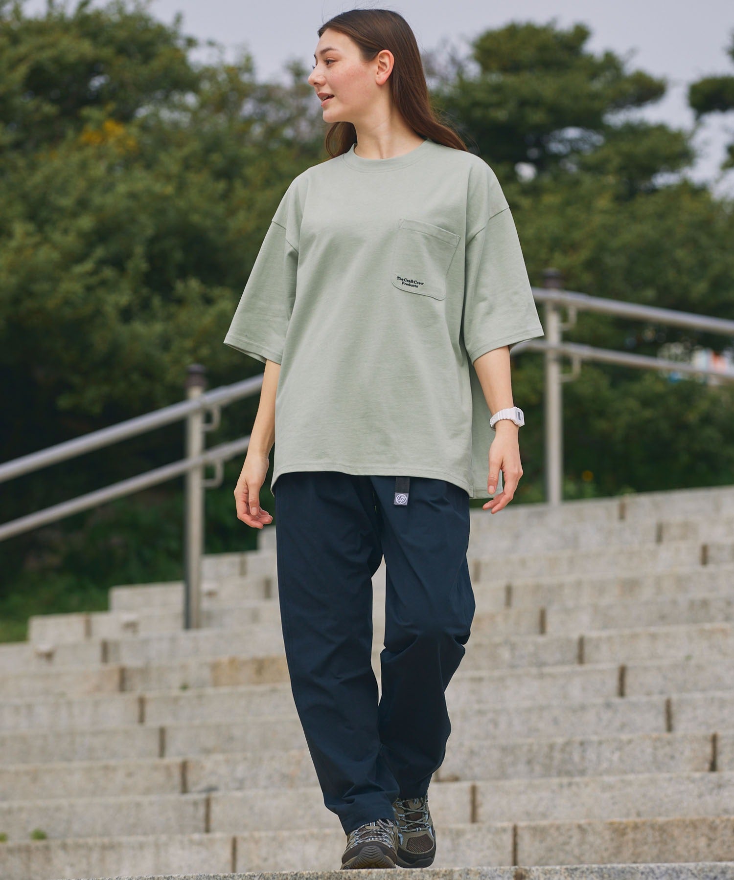 THE CRAFT CREW PRODUCTS / 抗UV防汗漬 口袋短袖T恤