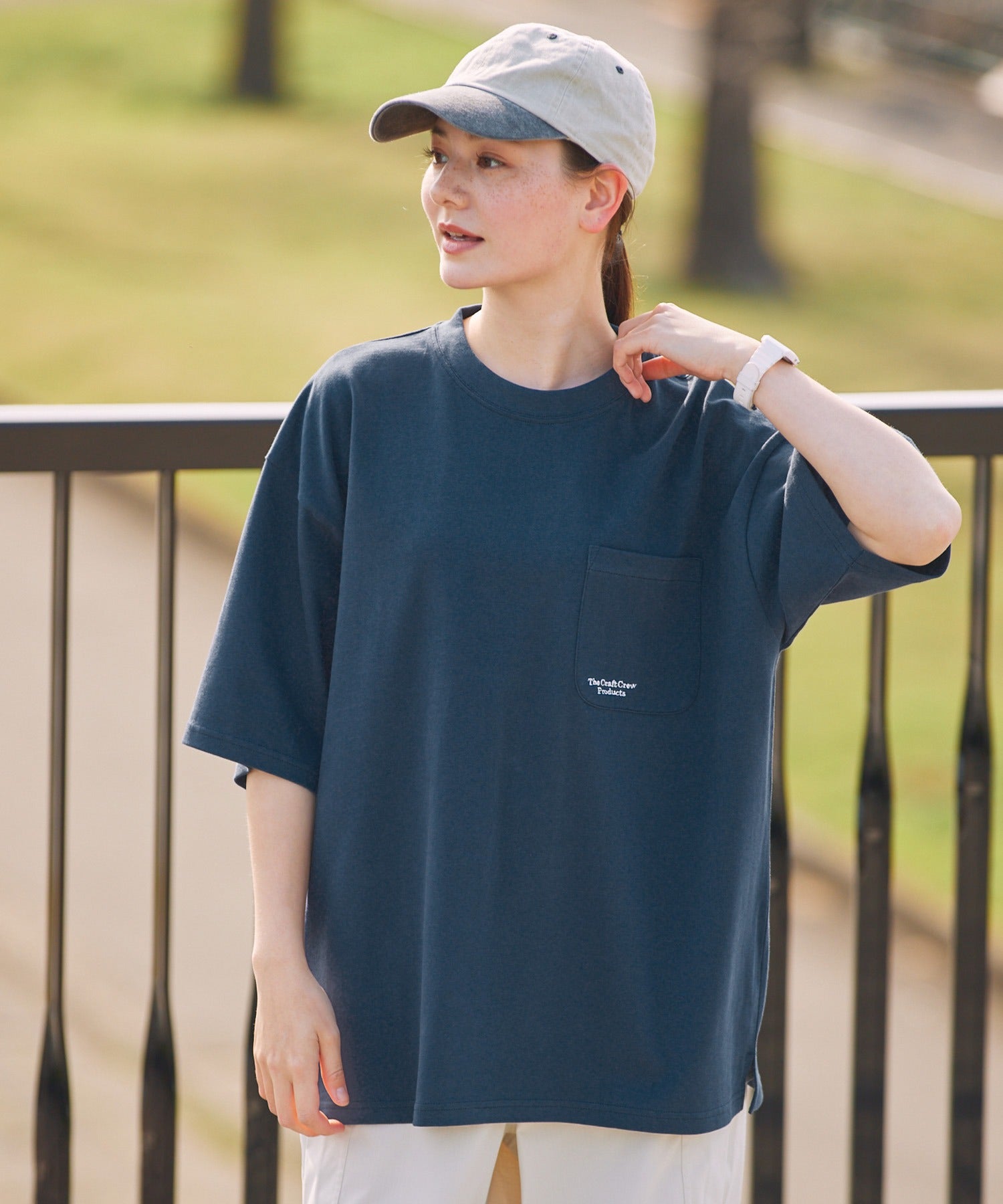 THE CRAFT CREW PRODUCTS / 抗UV防汗漬 口袋短袖T恤