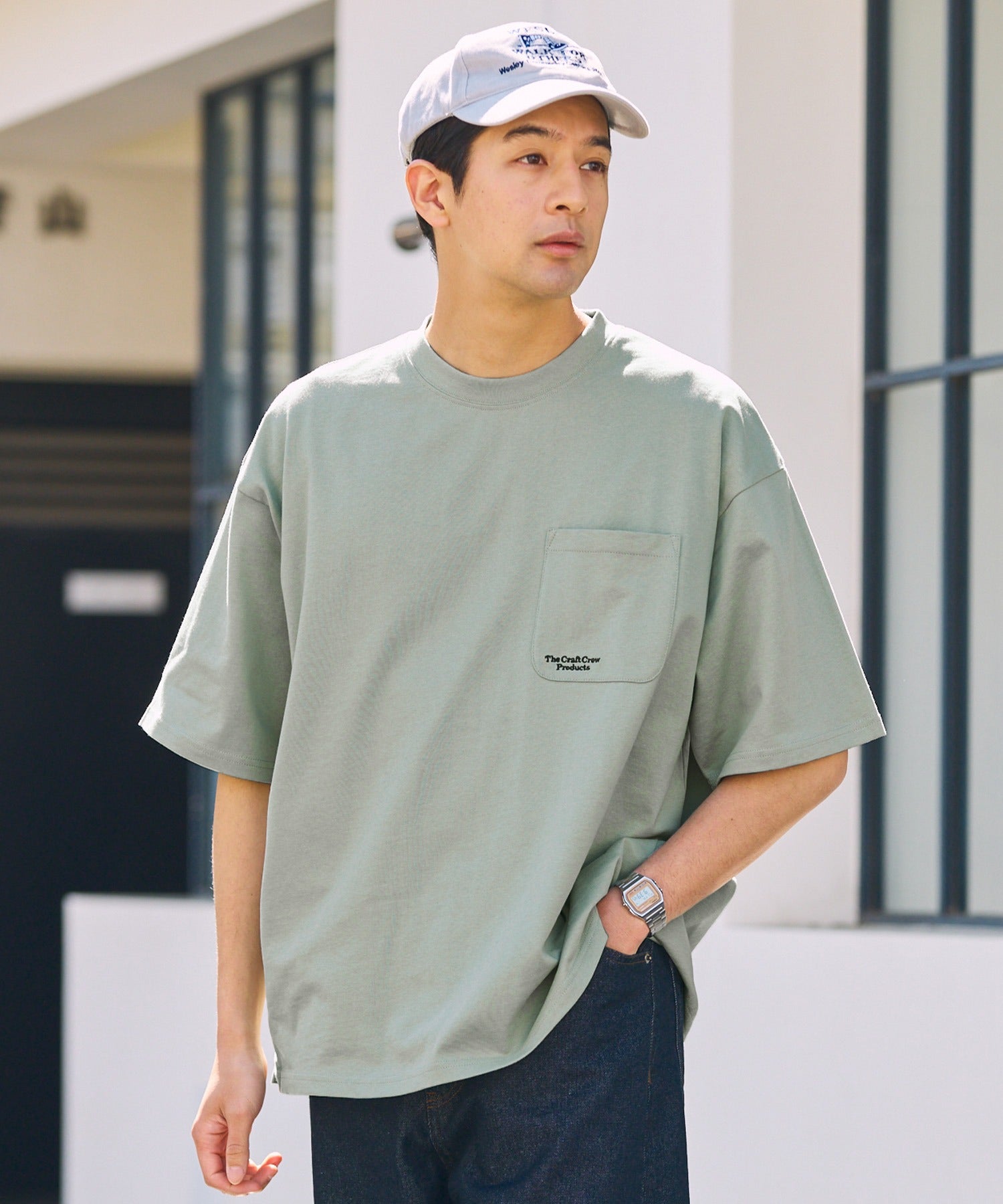 THE CRAFT CREW PRODUCTS / 抗UV防汗漬 口袋短袖T恤