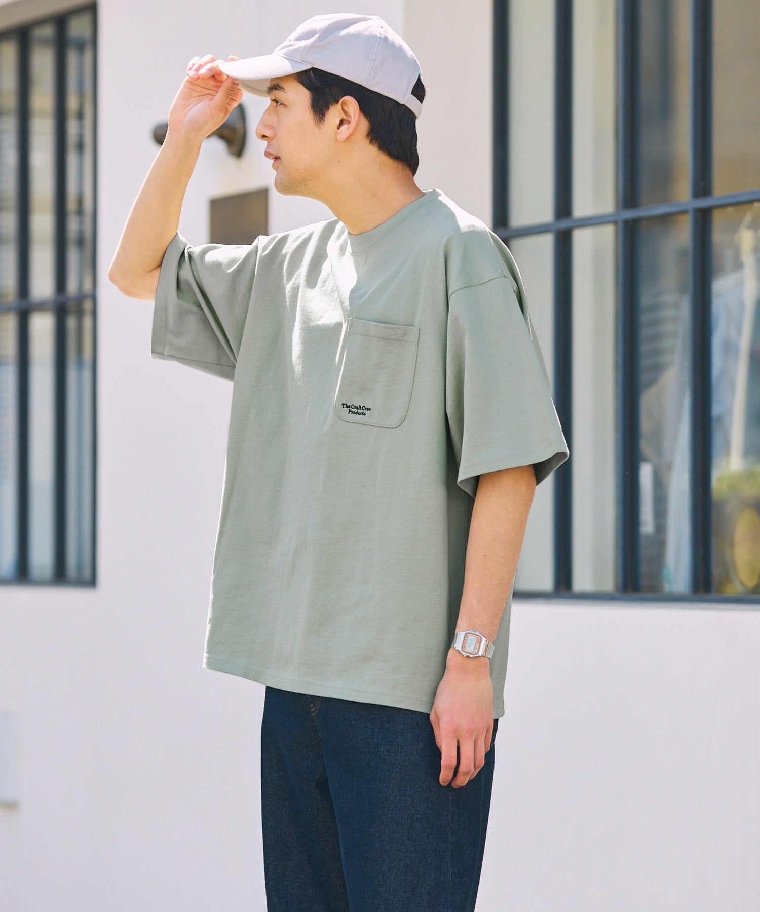 THE CRAFT CREW PRODUCTS / 抗UV防汗漬 口袋短袖T恤