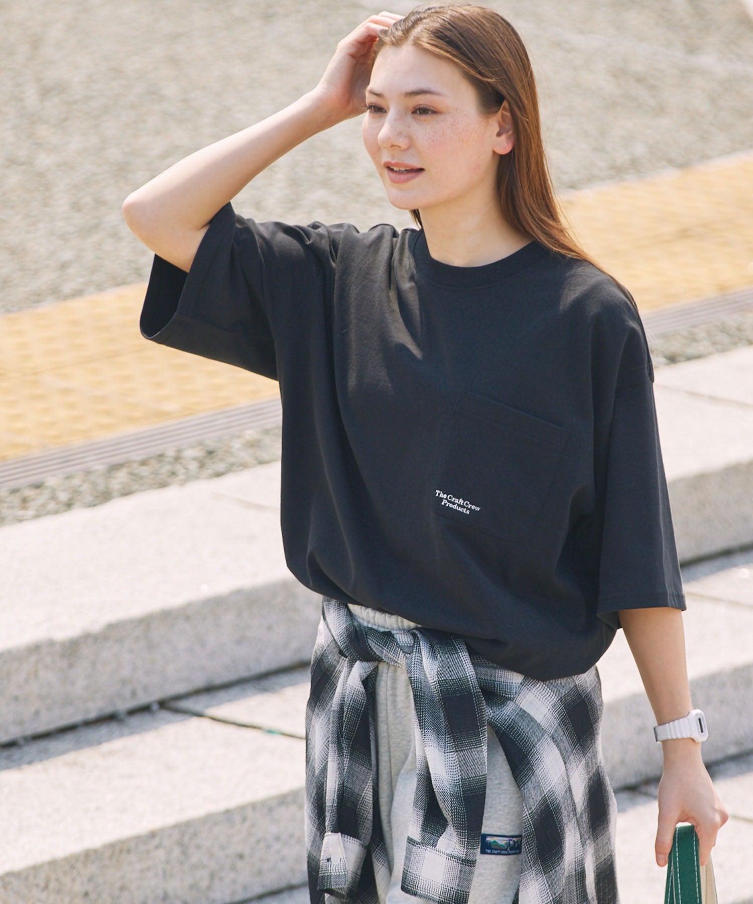 THE CRAFT CREW PRODUCTS / 抗UV防汗漬 口袋短袖T恤