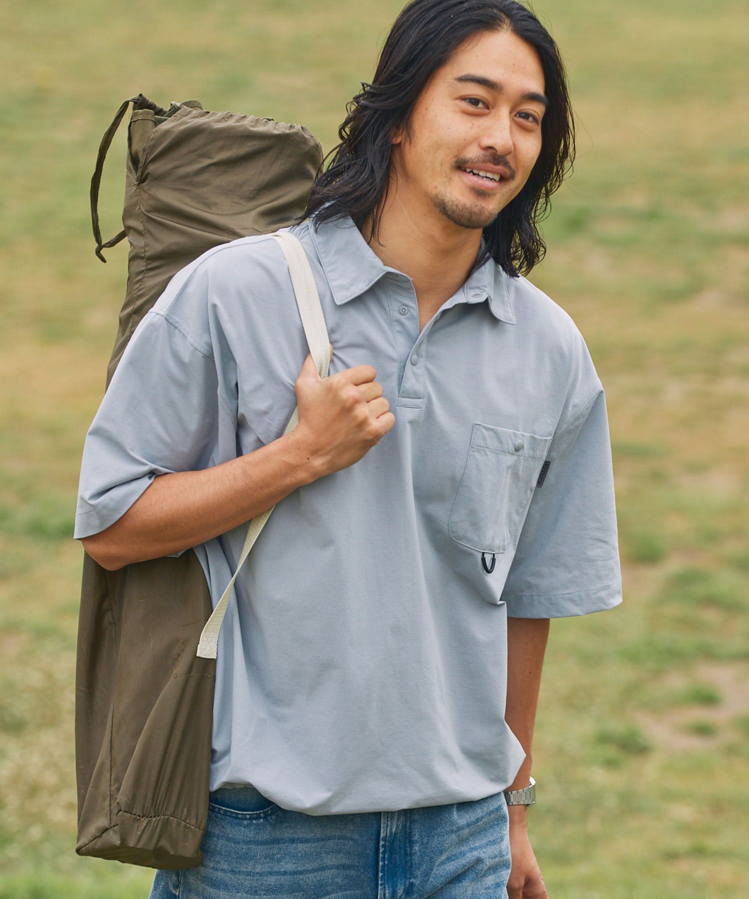 THE CRAFT CREW PRODUCTS / 抽繩口袋短袖Polo衫