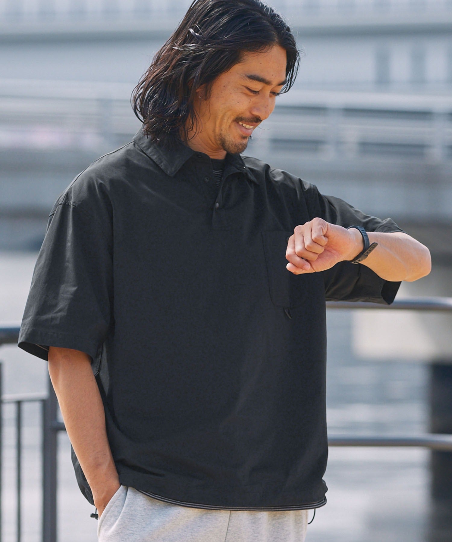 THE CRAFT CREW PRODUCTS / 抽繩口袋短袖Polo衫