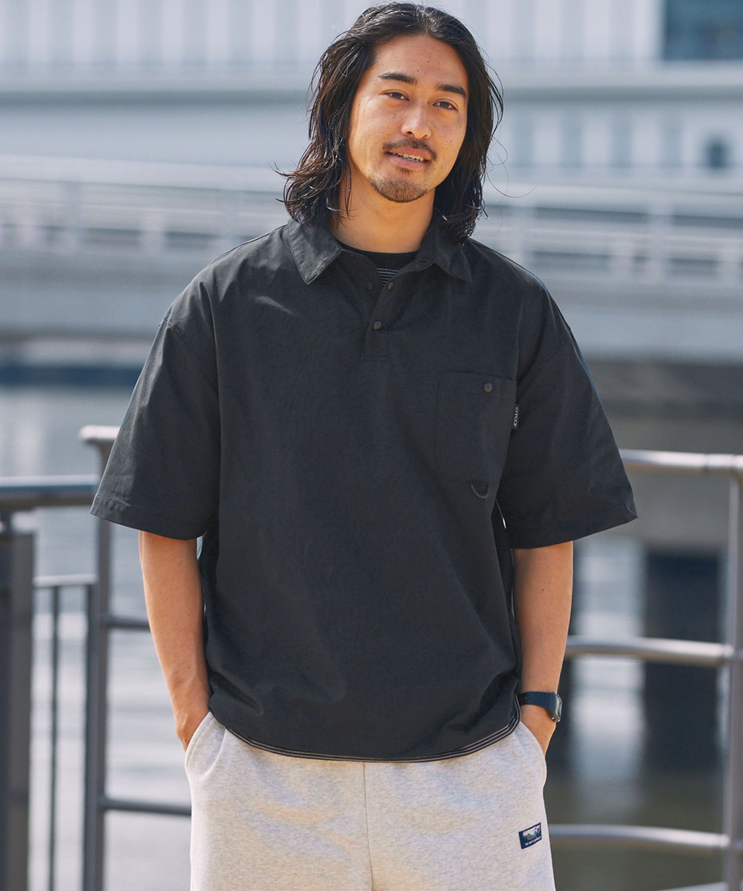 THE CRAFT CREW PRODUCTS / 抽繩口袋短袖Polo衫