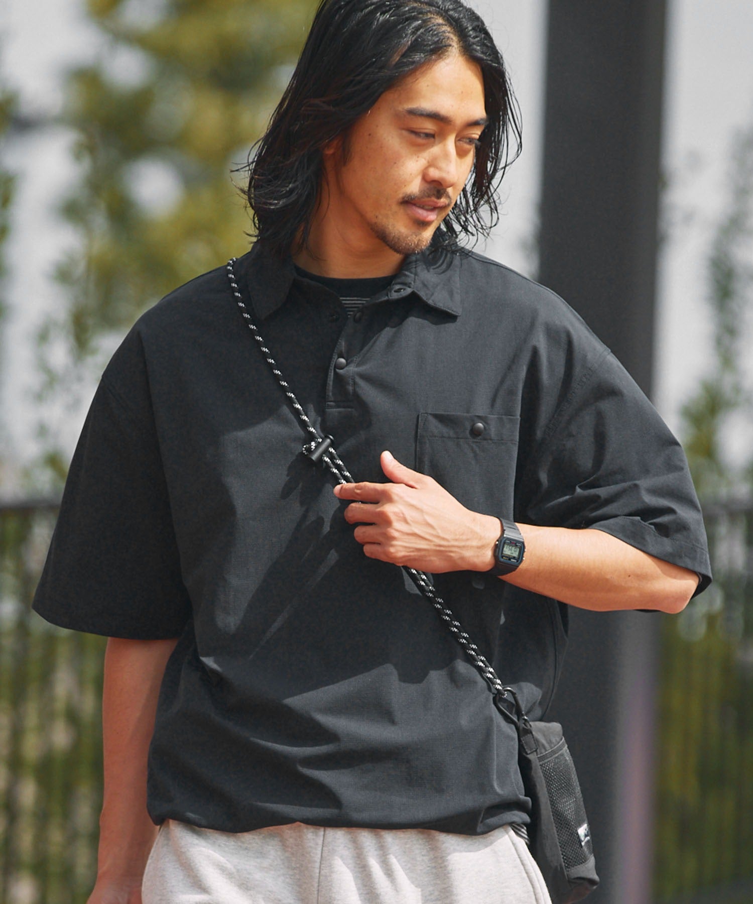 THE CRAFT CREW PRODUCTS / 抽繩口袋短袖Polo衫