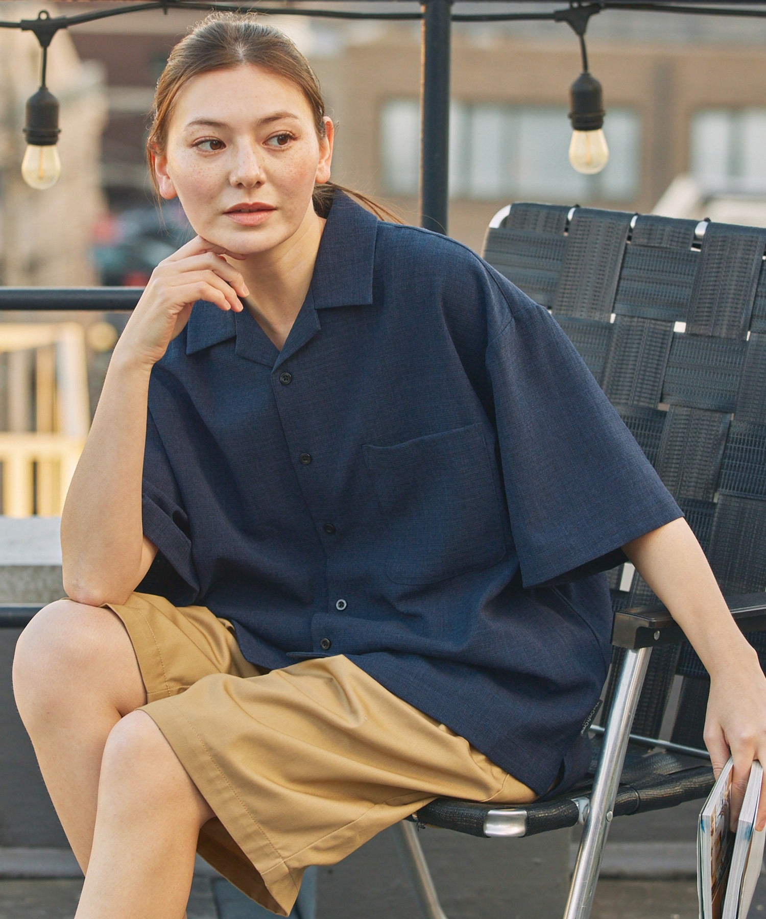 THE CRAFT CREW PRODUCTS / 乾爽機能 亞麻感開領短袖襯衫