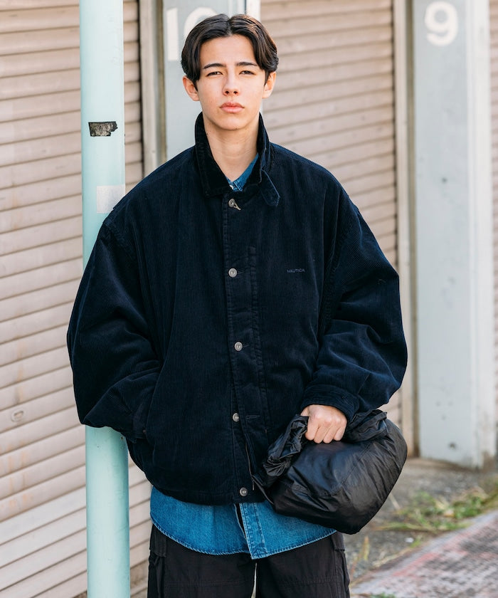 NAUTICA / 短版燈芯絨立領外套