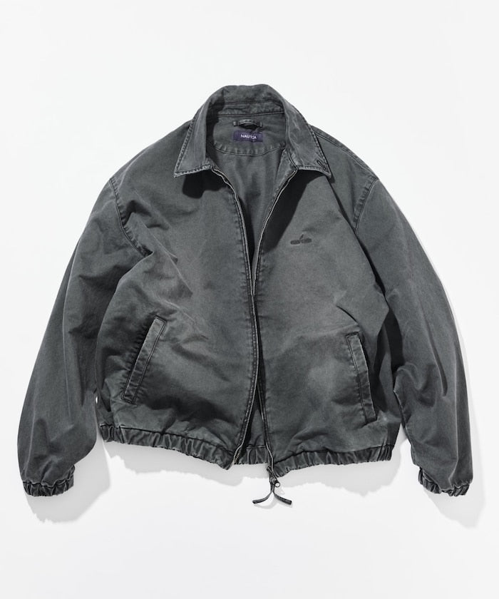 NAUTICA JP / 後染處理斜紋棉布拉鍊夾克