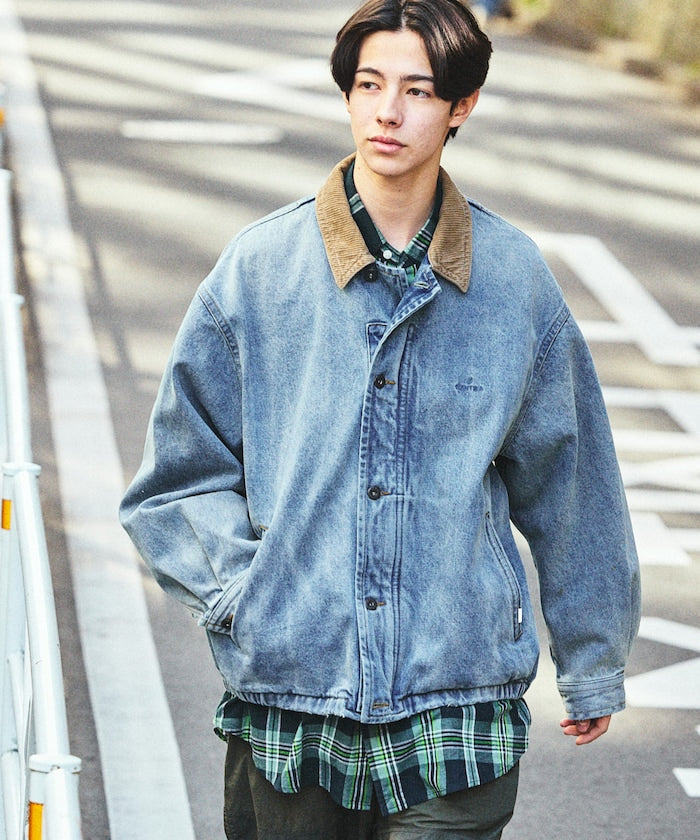 NAUTICA JP / 燈芯絨領 經典丹寧工裝外套
