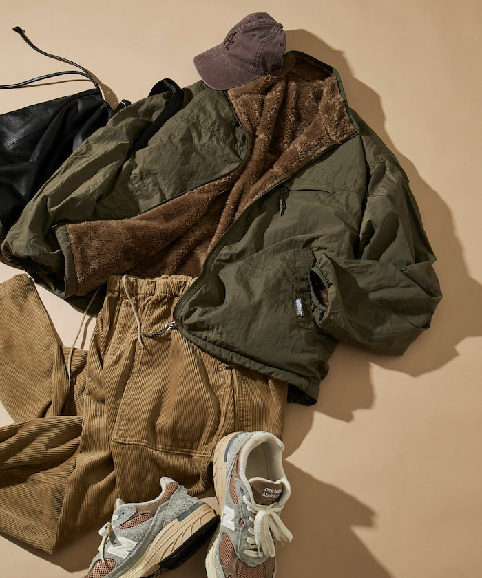 FREAK’S STORE / 寬鬆剪裁 雙面穿尼龍 × 羊羔絨外套