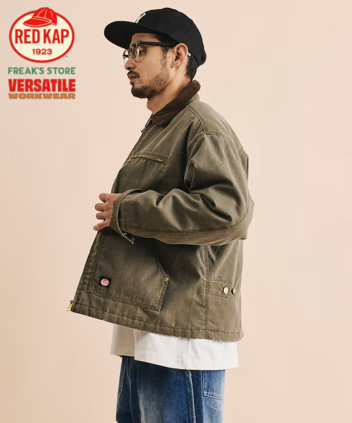 RED KAP × FREAK'S STORE / 帆布鋪棉拉鍊短版工裝外套(日本聯名限定)
