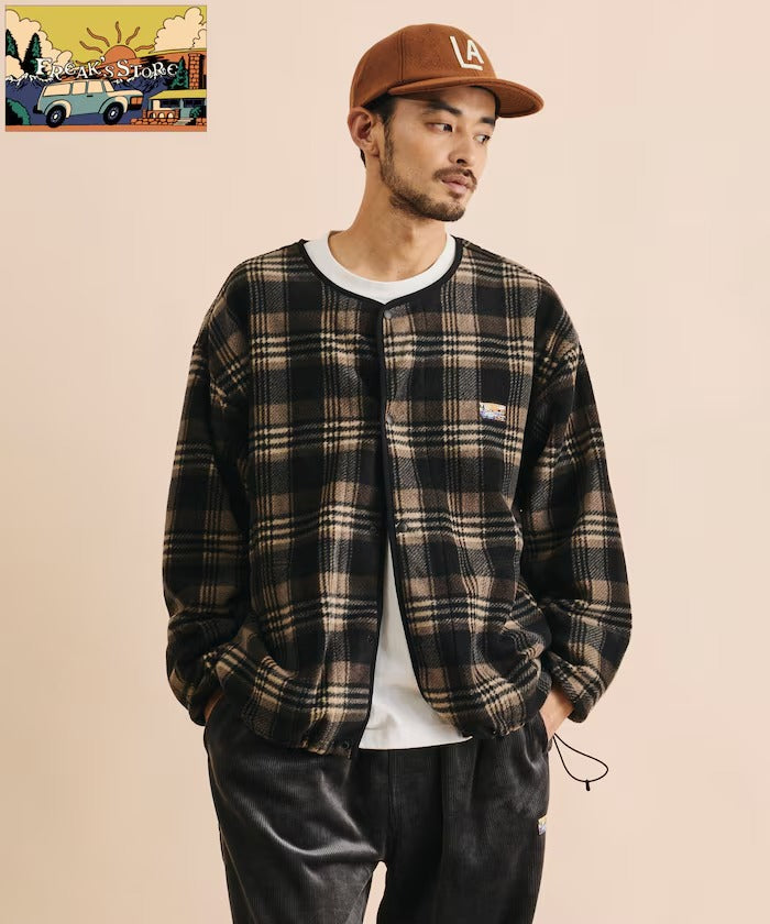 FREAK'S STORE / 寬鬆刷毛按扣開襟外套