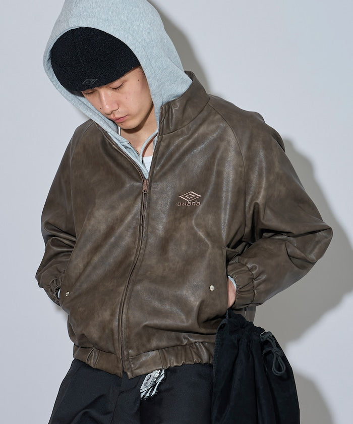 umbro × FREAK'S STORE / 別注仿舊皮革立領外套