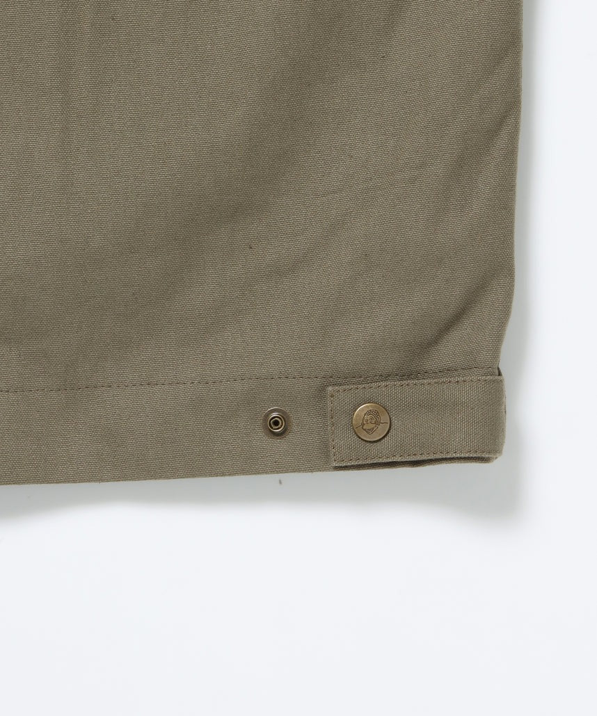 BEN DAVIS / 復古刺繡羅紋袖口 帆布工作外套