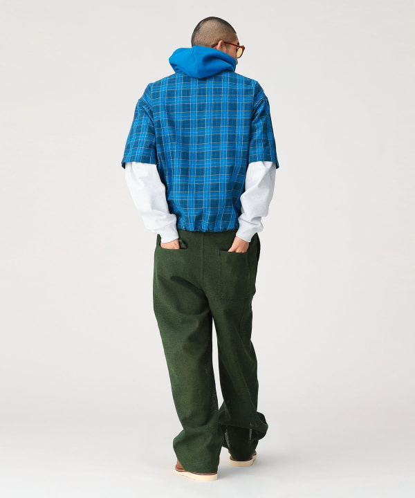 BEAMS Check Zip Up Shirt / 短版格紋拉鍊襯衫外套