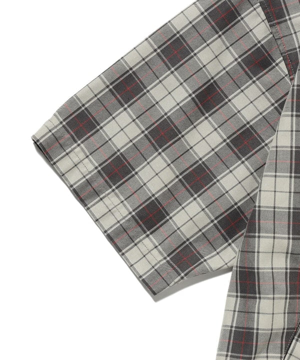 BEAMS Check Zip Up Shirt / 短版格紋拉鍊襯衫外套