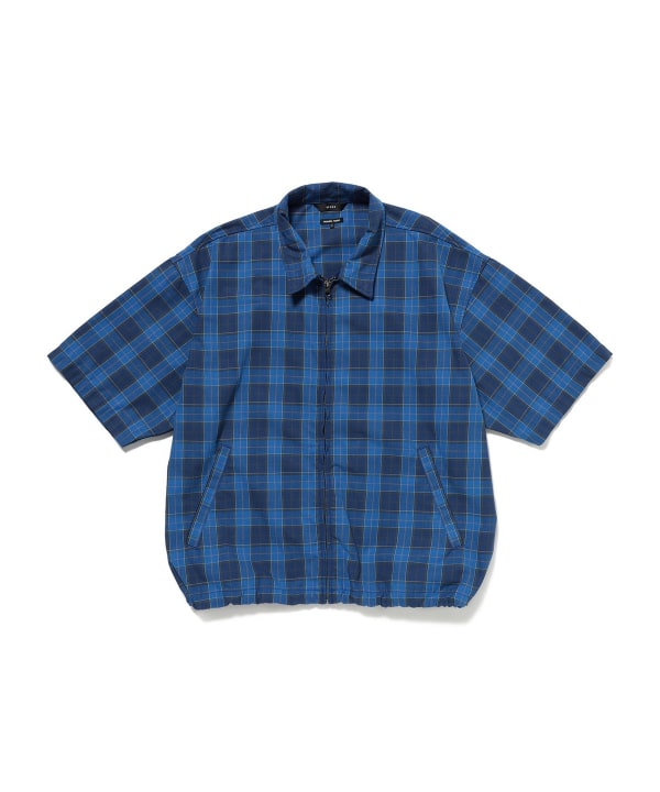 BEAMS Check Zip Up Shirt / 短版格紋拉鍊襯衫外套