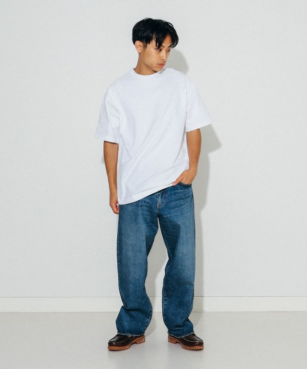 BEAMS JAPAN / 彈性棉質 短袖T恤(日本製)