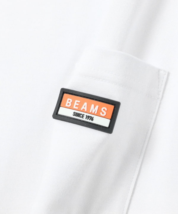 BEAMS / 重磅 矽膠小標 短袖 T 恤