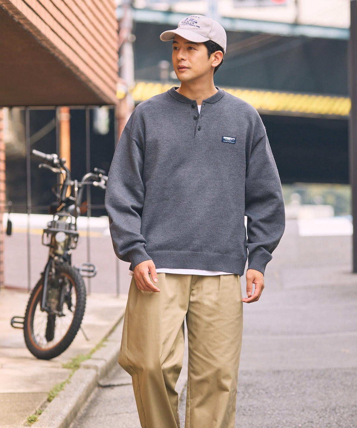 THE CRAFT CREW PRODUCTS / 厚磅亨利領寬版羅紋針織衫(可機洗抗靜電)