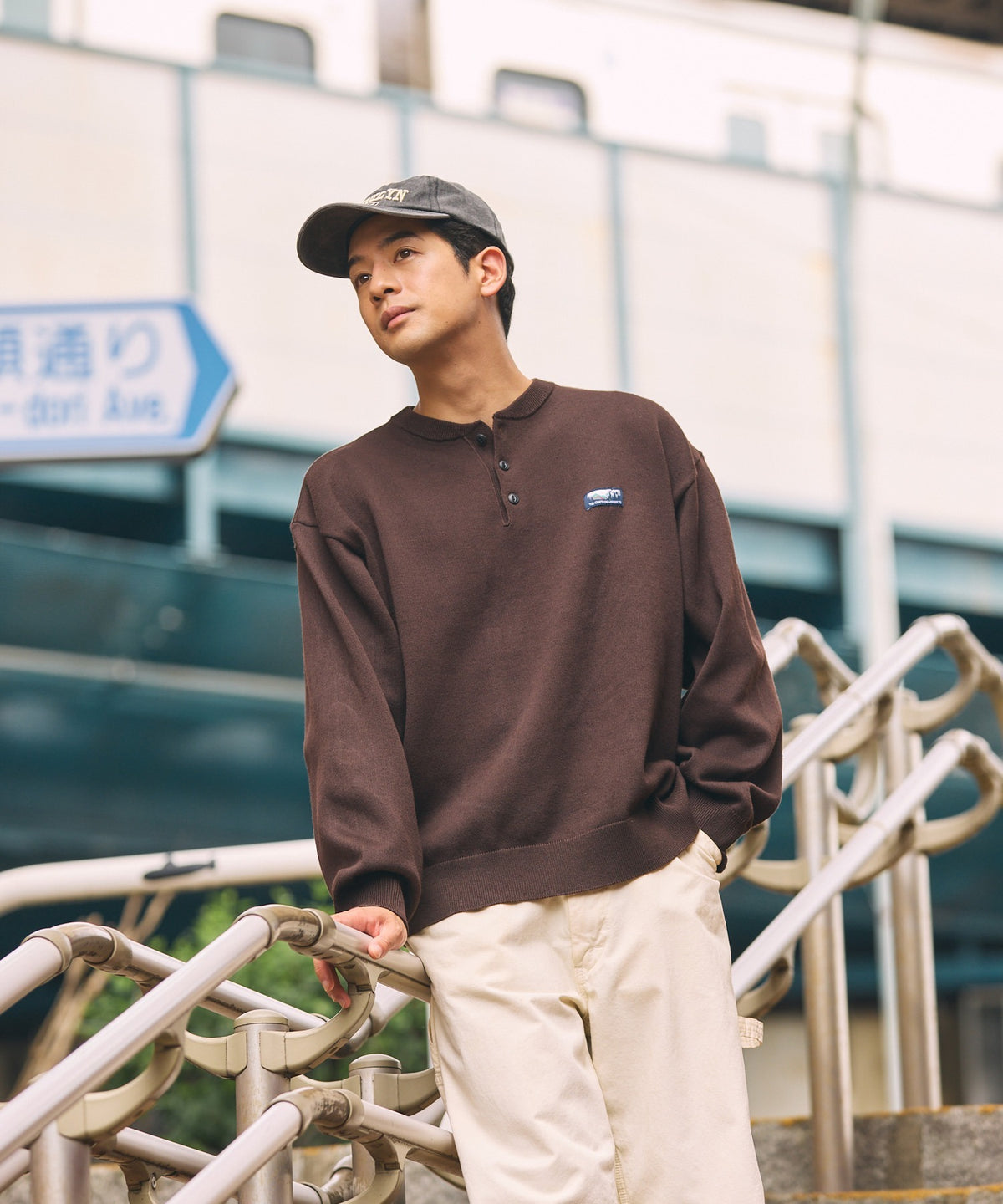 THE CRAFT CREW PRODUCTS / 厚磅亨利領寬版羅紋針織衫(可機洗抗靜電)
