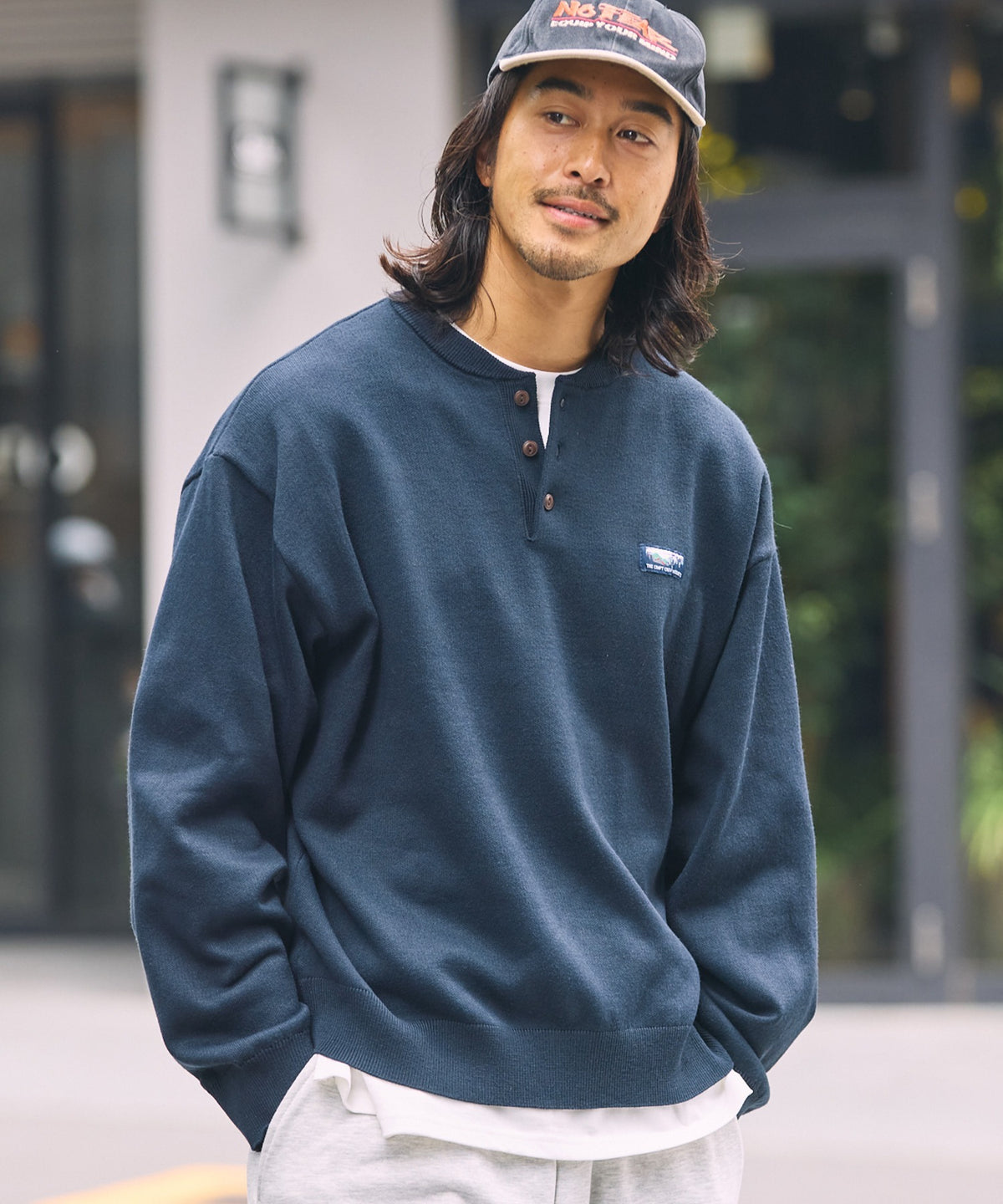 THE CRAFT CREW PRODUCTS / 厚磅亨利領寬版羅紋針織衫(可機洗抗靜電)