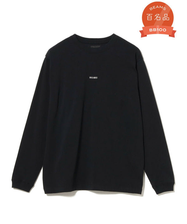 BEAMS / 小刺繡標誌 長袖T恤