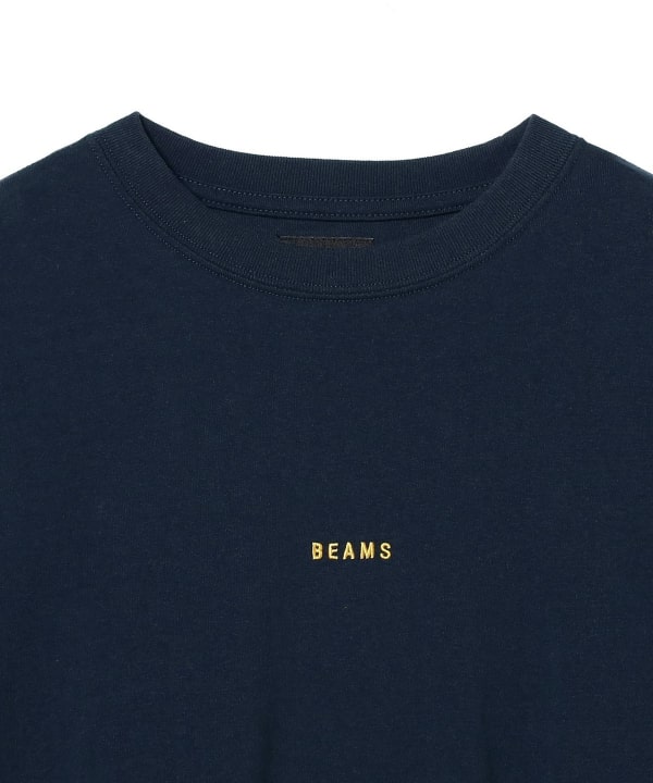 BEAMS / 小刺繡標誌 長袖T恤